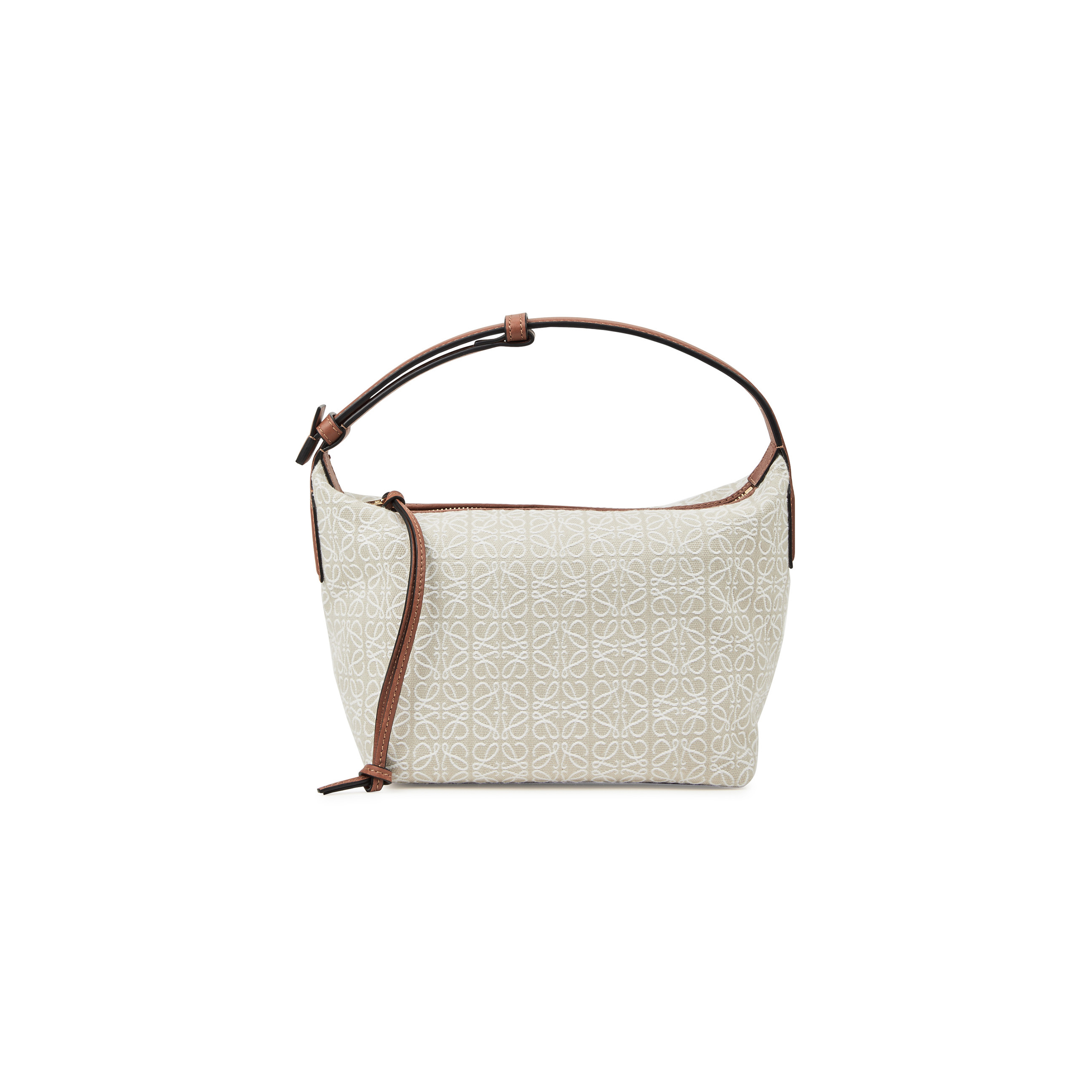 L0ew* cubi anagram small canvas and leather shoulder bag (20.5*17*12.5cm)